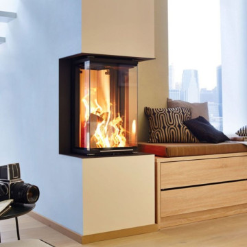 Каминная топка Brunner Panorama 70/25/40/25, трёхсторонняя