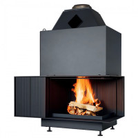 Каминная топка Brunner Urfeuer Klassik 50-66-44 L открытая угловая 